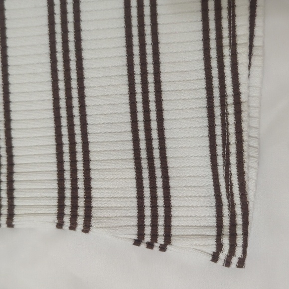 Anthropologie Maeve Mock Neck Tank, Color White/Tan Size XS - Picture 6 of 16